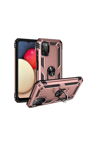 Zore Galaxy Uyumlu A03s Kılıf Vega Kapak - Rose Gold Rose Gold