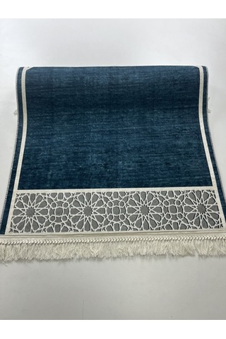 Seccade Kaymaz Yıkanabilir Battalboy Turkuaz Dijital Baskı 80x125