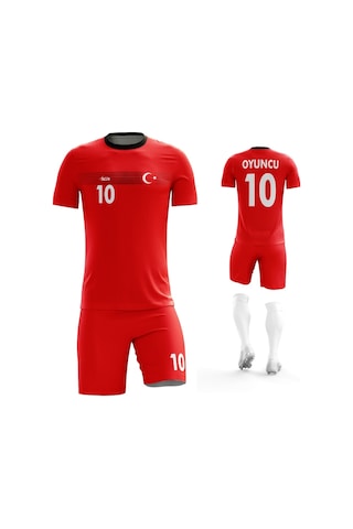 Acr Giyim Kişiye Özel Futbol Forması - Dizayn: Kırmızı & Beyaz 19