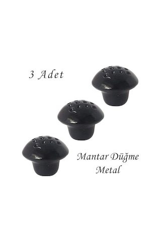 Glaswen 3 Adet Siyah Noktalı Mantar Düğme Kulp Mobilya Çekmece Dolap Kapak Kulbu Metal Kulp Aksesuarları Vidalı Çok Renkli