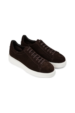 Deery Hakiki Süet Kahverengi Erkek Sneaker Ayakkabı - 01954Mkhve01 Kahverengi