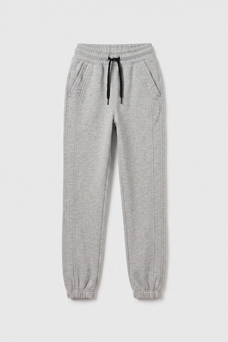 TOMMYLIFE Gri Melanj Standart Ön Dikiş Detaylı Kız Çocuk Eşofman Alt - 75197