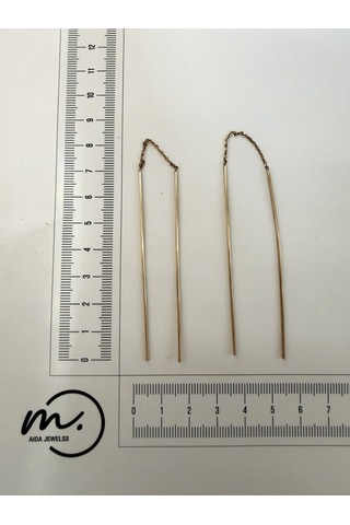 Paslanmaz Çelik Çubuk Modeli Zarif Küpe Çelik Küpe Altın-gümüş-yeşil