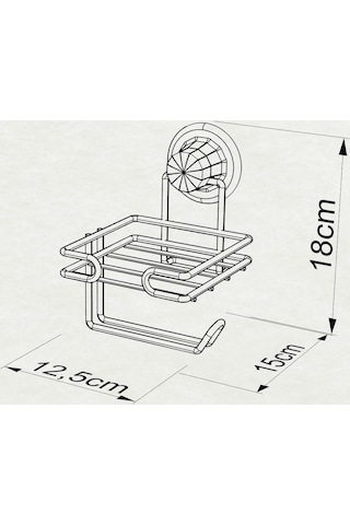 Teknotel DM275 Vakumlu Yedekli Tuvalet Kağıtlık Mat Siyah