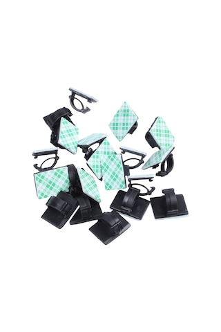 Springsun 20 Adet Yapışkan Kablolu Sabitleyici - Masa Üstü Kabloları Sıralayıcı Ve Sarıcı Tutanaklar