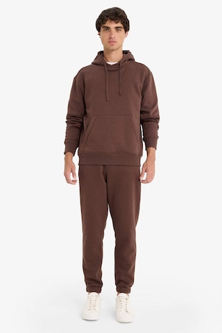 Defacto Regular Fit Kapüşonlu İçi Yumuşak Tüylü Kanguru Cepli Basic Düz Sweatshirt X8283az25aubn539 Kahve-bn539