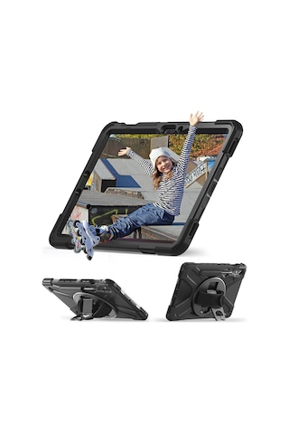 Galaxy Uyumlu Tab S9 Fe Nxxa Defender Tablet Silikon - Siyah Arka Kapak