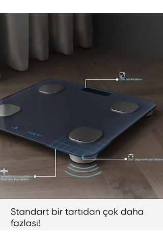 Şımart Teknoloji Akıllı Elektronik Tartı Yağ Su Kas Vücut Kitle Endeksi