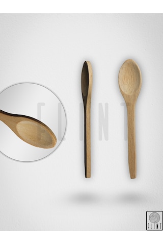 Gürgen El Yapımı Tahta Ahşap Mama Bal Reçel Kaşığı 6'lı 16cm