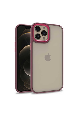Apple Uyumlu iPhone 12 Pro Max Uyumlu Zore Flora Kılıf-kırmızı Kirmizi -