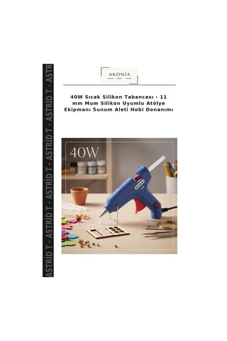 40w Sıcak Silikon Tabancası - 11 Mm Mum Silikon Uyumlu Atölye Ekipmanı Sunum Aleti Hobi Donanımı