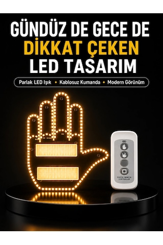 Araç İçin Eğlenceli Led El İşareti Işığı - 1200