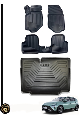 Hyundai Bayon 3d Havuzlu Paspas + Bagaj Havuzu Ikili Set