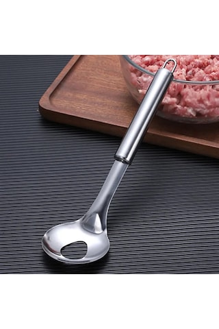 Yuntech01 Paslanmaz Çelik Toplama Kaşığı Ev Mutfakları İçin Köfte, Karides, Sebze Topları Hazırlama Aleti Sade Kenar, Kolay Temizleme, Rust-önleyici Diğer