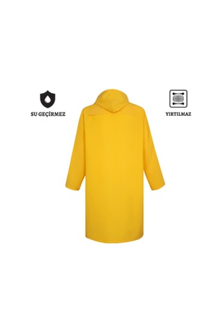 Pvc Astarlı Yağmurluk Pardösü Sarı Xl