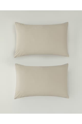 English Home Pure Pamuklu 2'li Yastık Kılıfı 50x70 Cm Kahve Köpüğü Kahve Köpüğü