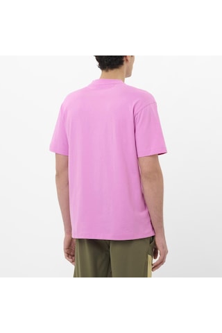 Salomon Chest Logo Relaxed Tee M 7558 Pembe