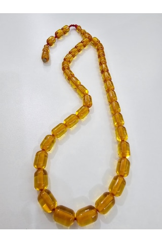 Zeyzun Usta İmzalı Sıkma Kehribar Tespih 9x13 Mm Kapsül Kesim 23545152