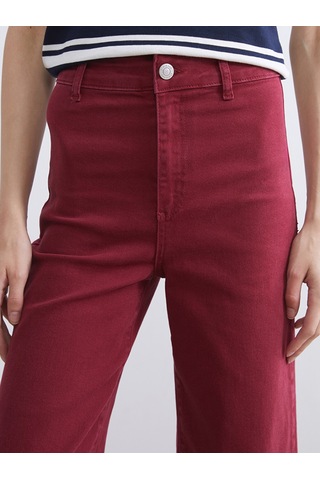 Lcw Modest Bordo Wideleg Kadın Jean Pantolon