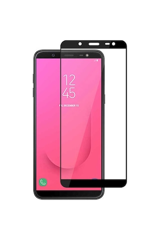 Galaxy J8 Zore Kenarları Kırılmaya Dayanıklı Cam Ekran Koruyucu