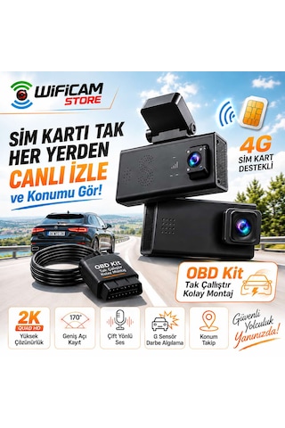 Çift Kameralı Ubox 4g Araç Kamerası Ve Konum Takip