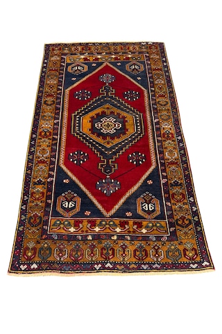 El Dokuma Vintage Yahyalı Halısı 120x211 Eskitme Yün Halı