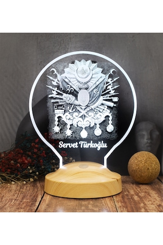 Baba Hediyesi Kişiye Özel Osmanlı Tuğrası Led Lamba