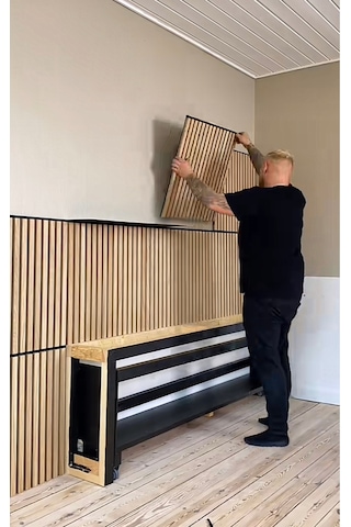 Meşe 10 Adet 40x40cm Yeni Nesil Akustik Ahşap Duvar Paneli