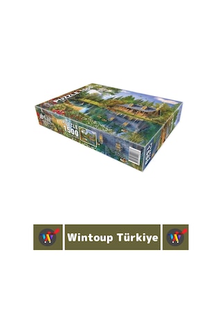 Premium Eğlenceli El Göz Koordinasyon Hafıza Beceri Geliştirici 1500 Parça Puzzle Kristal Göl