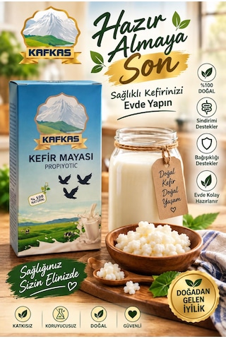 Kefir Mayası Kafkas Doğal Canlı Tane Maya Probiyotik