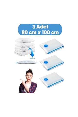Vakum Poşet Hurç Xxlarge 80 110 3 Adet Beyaz