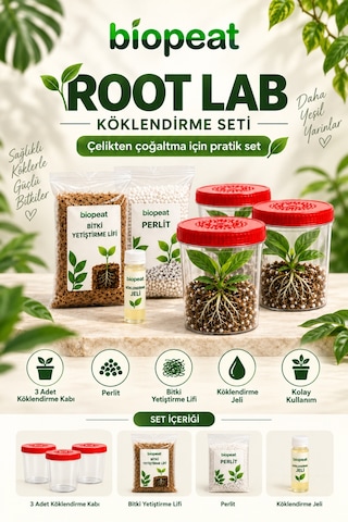 Root Lab Köklendirme Seti Perlit Yetiştirme Lifi Ve Jel Destekli 1000