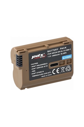Pdx Plus Nikon İle En-el15 Usb-c Batarya 2900mah Type-c Şarjlı Profesyonel Pil
