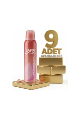 Safia Doğal Kadın Deodorant Taze Esinti 9x150 Ml