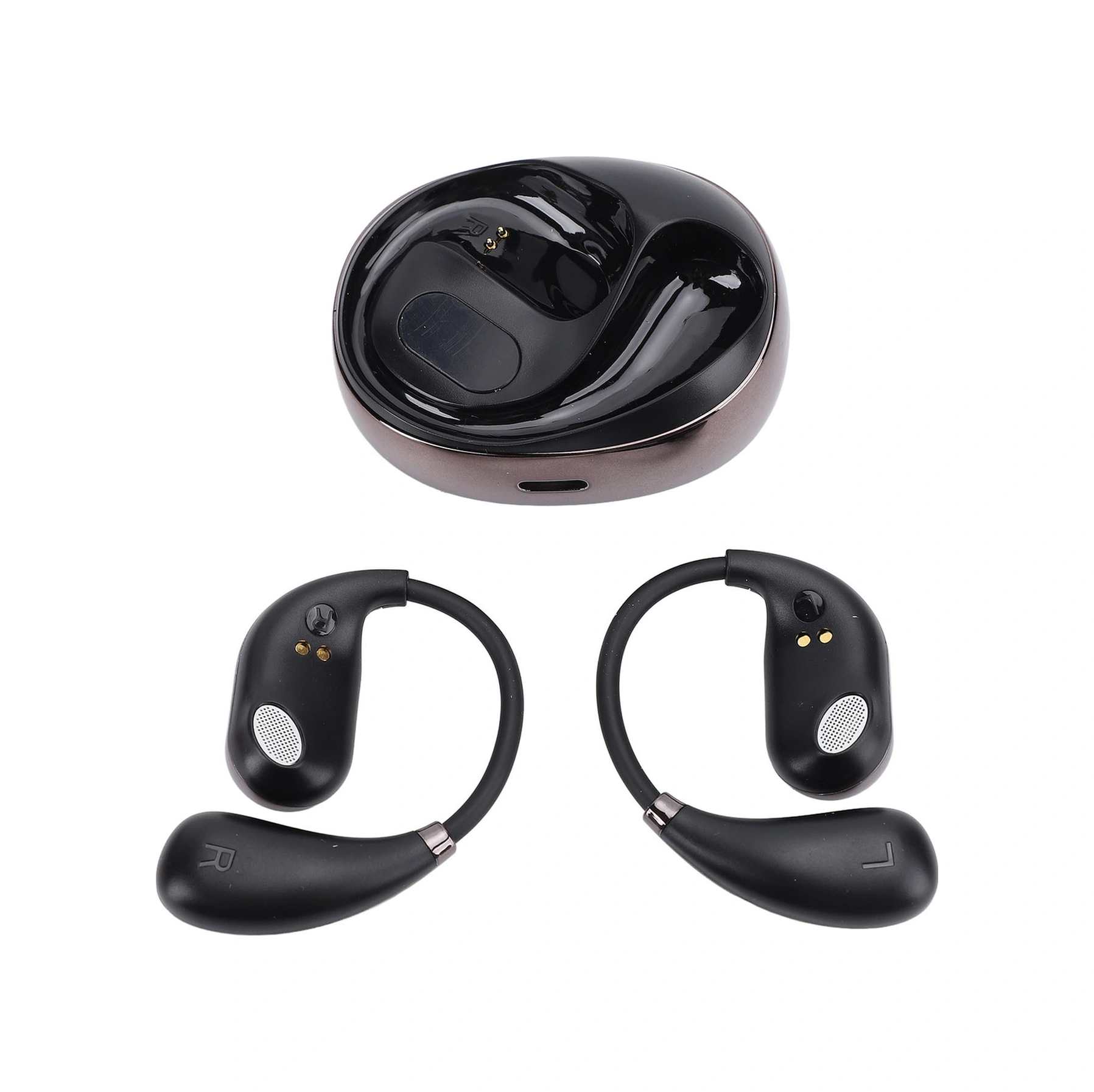 Shineyee Aı Çeviri Ows Kulaklık: 80 Dil Simultane Çeviri, 4 Mod, 5 Saat Kullanim Süresi, Konforlu Kulağa Takma Tipi - Siyah Silah Rengi