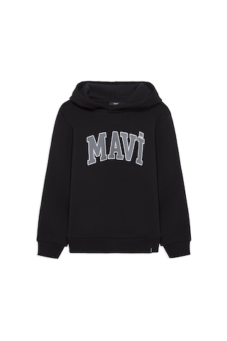 Mavi - Mavi Logo Baskılı Kapüşonlu Siyah Sweatshirt 6610110-900 Siyah