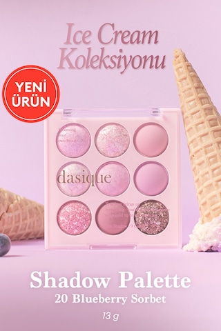 Dasique Mat Ve Işıltılı Renk Seçenekleri Sunan Far Paleti Shadow Palette 20 Blueberry Sorbet 20 Blueberry Sorbet