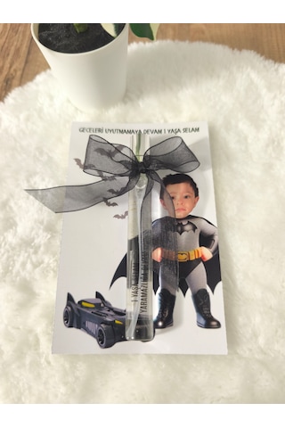 Pamuğum Atelier Kişiye Özel Fotoğraflı Yarasa Adam 10 Ml Sprey Kolonyalı Doğum Günü Hediyeliği 15-25-35-50 Adet 25 Adet