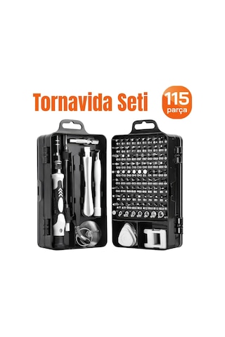 Profesyonel 115 Parça Tornavida Seti Telefon Tablet Elektronik Ürün Tamir Bakım Tornavida Seti