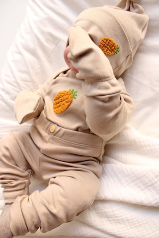 Oh Lala Koala Ananas Nakışlı 5li Uzun Kollu Yenidoğan Set Vizon