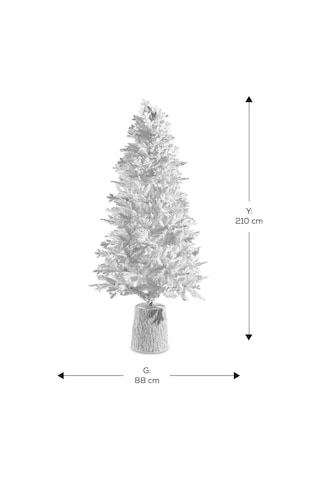 Karaca New Year Yılbaşı Beyaz Çam Ağacı 2000 Dal 210 cm