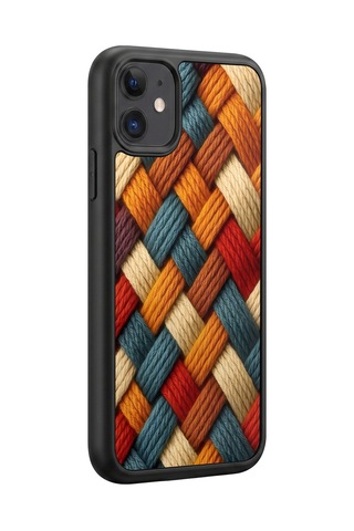 İphone 11 Uyumlu Örgü Desenli Kamera Korumalı Darbelere Dayanıklı Kılıf 321-örgü-iphone11