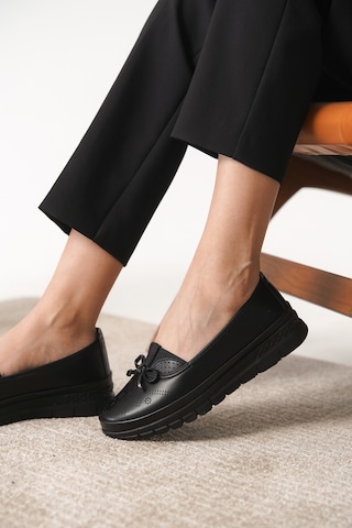 Garantili D0109 Günlük Ortopedik Kadın Babet Ayakkabı Siyah