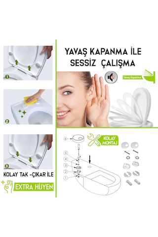 Aqua Bagno Diamond Yavaş Kapanan Klozet Kapağı