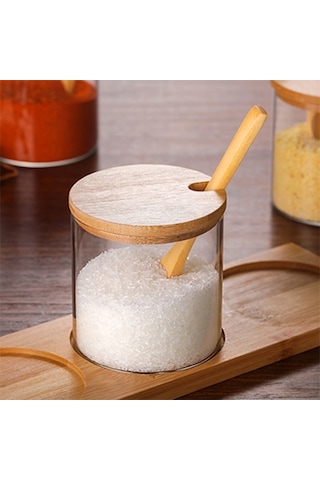 Sones Yaratıcı Borosilikat Şeffaf Baharat Kavanozu Mutfak Malzemeleri Tek Cam Kavanoz Diğer