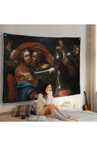 Caravaggio -isanın İnişi Duvar Örtüsü - The Taking Of Christ-7146
