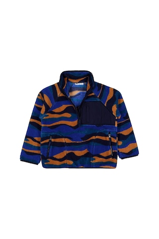 Civil Boys Karışık Dalga Desenli 6-9 Yaş Sweatshirt - Mavi Saks Mavisi