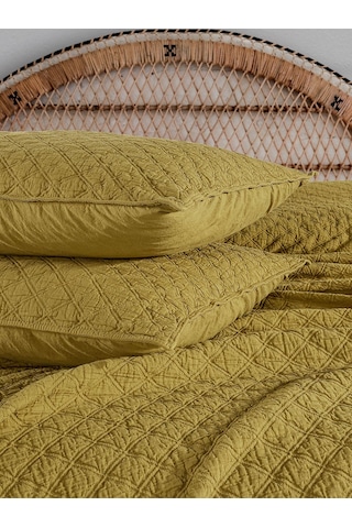 Cambridge Yatak Örtüsü Seti Çift Kişilik Yeşil Kutulu Yeşil