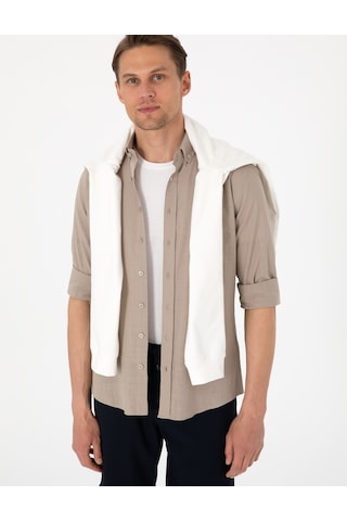 Pierre Cardin Erkek Vizon Gömlek Desenli 50307025-vr052 Vizon