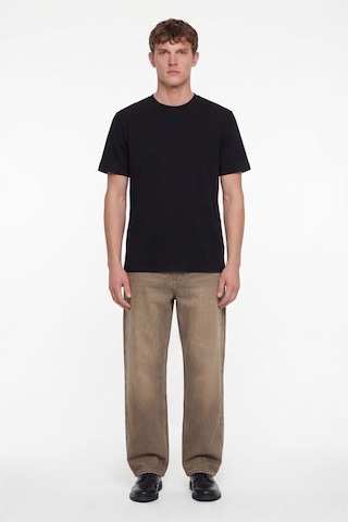 Sabri Özel Erkek Siyah Normal Kesim Regular FitPamuk Dokuma Bisiklet Yaka Basic T-shirt